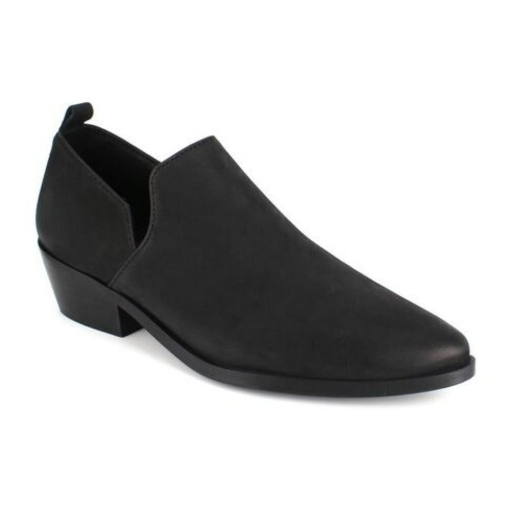 NWOB Artisan by Zigi Adal Black Suede Slip On Pointed Toe Ankle Booties 7 1/2